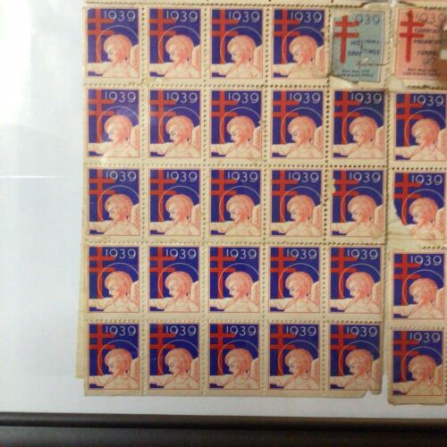 Sheet of Rockwell Kent 1939 Christmas Seals - Picture 4 of 6