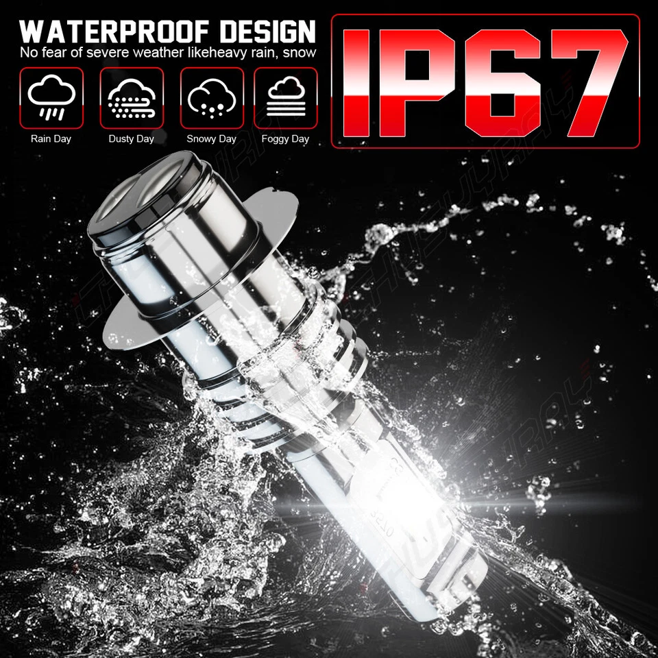 2x P15D H6M For Arctic Cat Bearcat 454 1996 1997 1998 ATV LED Headlight Bulb Kit - Image 4 of 4