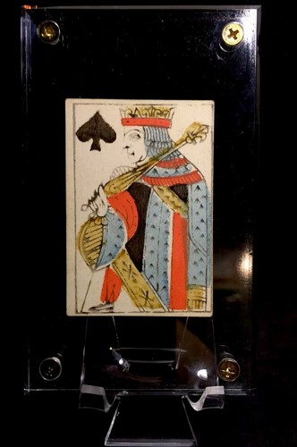 1700’s Historic King Spades Antique Playing Cards Woodcut Hand Scripted Single - Bild 3 von 12