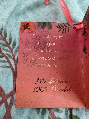 NWT Powder Wrap Dress Sz L SO Pretty! - Picture 6 of 9