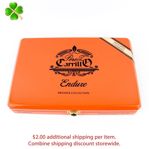 Perez Carrillo Endure Robusto Premier Empty Wood Cigar Box 9.5" x 6.25" x 1.25" - Picture 1 of 12