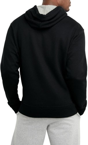FELPA CON CAPPUCCIO UOMO CHAMPION ATLETICA NERA BIANCA ROSSA LOGO GRIGIO CAPPUCCIO UNISEX UOMO SMALL S - Foto 3 di 6
