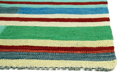 Kelim Design 180 x 117 cm Handgewebt Teppich Orientteppich Neu - Picture 5 of 8