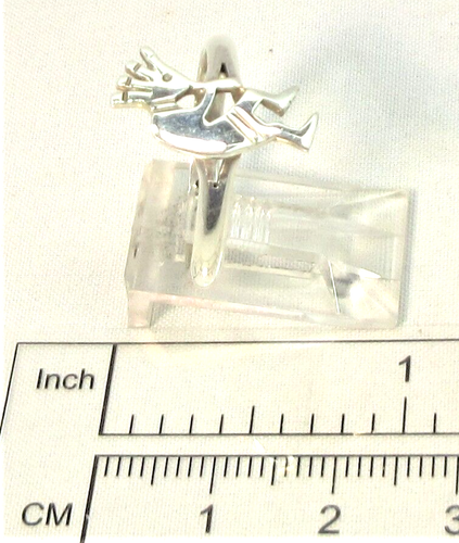 Native American Kokopelli Ring Size 8 Navajo Sterling Silver #605 - Picture 3 of 5