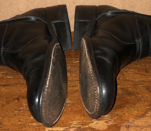 Florsheim Imperial Size 9D Men’s Vintage Black Leather Side Zip Boots - Picture 12 of 24