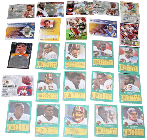 Washington Redskins FLEER +Pacific, skybox Football 25 Card asst. #6, '92-95 - Picture 2 of 6