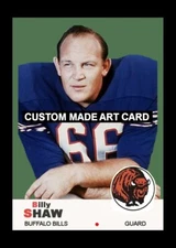 Billy Shaw Buffalo Bills 1969 Custom Made Football Art Card
