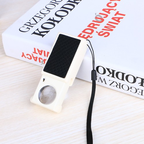 1PCS 45X Coin Jewelry Jewelers Watch Loupe Magnifier Microscope LED UV Light - Picture 3 of 11