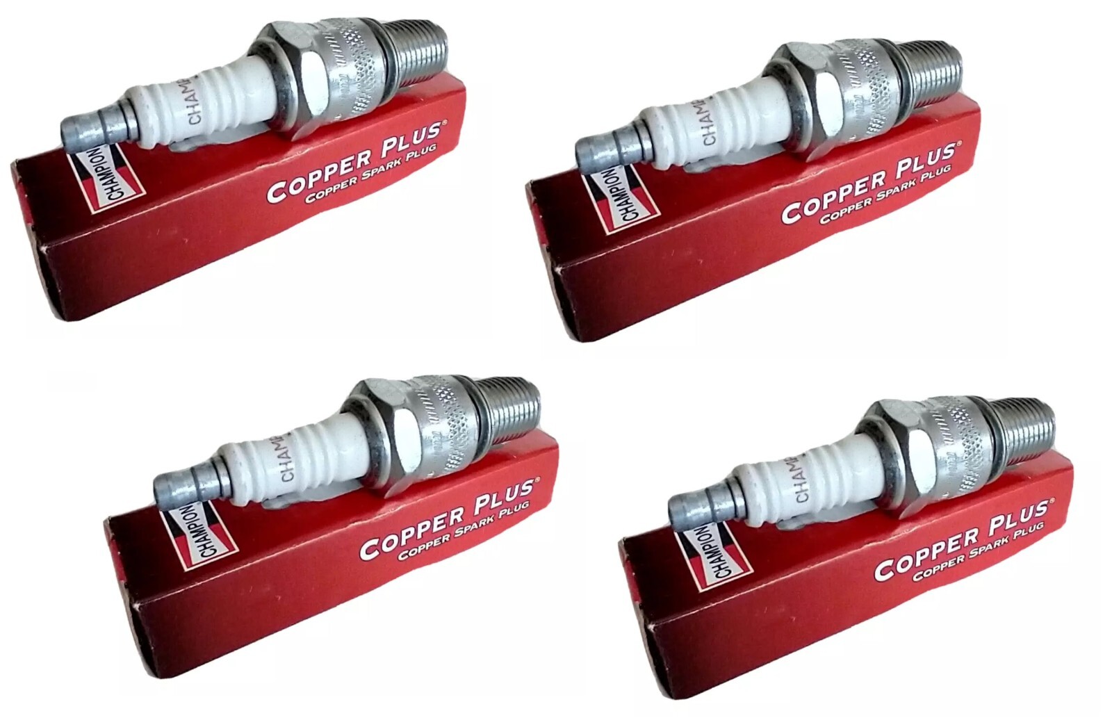 Lot of 4 Copper Plus Resistor Spark Plug CHAMPION RN9YC 415