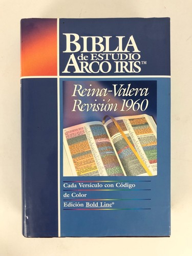 Biblia De Estudio Arco Iris RVR 1960 Rainbow Study Bible Spanish HC DJ *unmarked