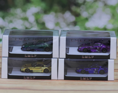 LMLF 1/64 Alloy diecast car model Toyota Supra A80 Z electroplated