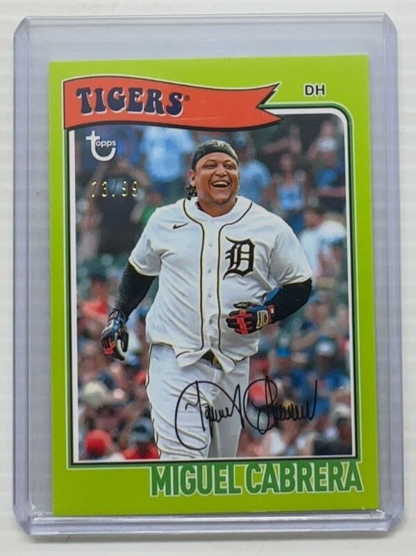 2023 Topps Archives Miguel Cabrera Green #73/99 Detroit Tigers