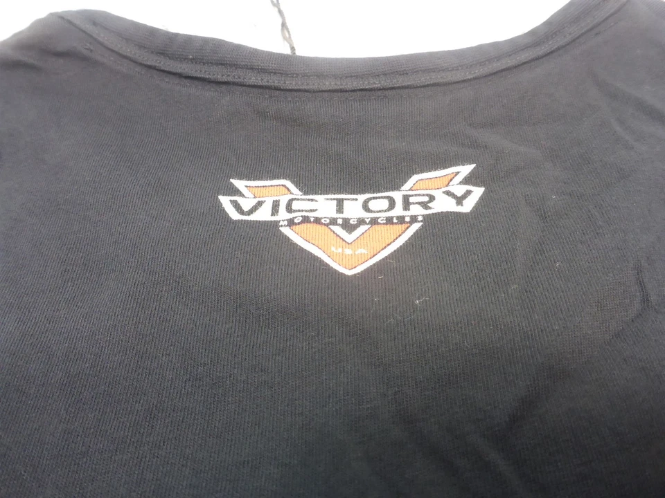 Camiseta negra con logotipo VICTORY P286325403 para mujer talla mediana M Foto 3 de 3