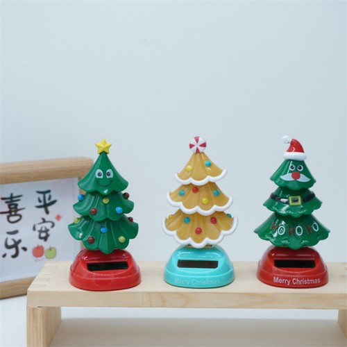 Christmas Solar Powered Dancing Toy Solar Swinging Tree Car Dashboard - Picture 8 of 14