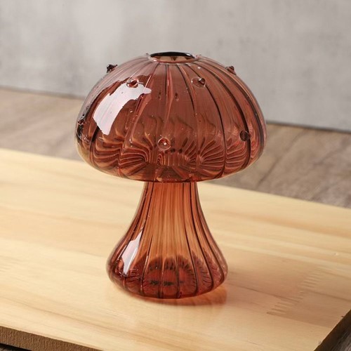Transparent Glass Vase Mushroom Aromatherapy Bottle Flower Bottle Flower - Picture 3 of 18