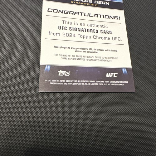2024 TOPPS CHROME UFC MACKENZIE DERN UFC SIGNATURES AUTOGRAPH FNA-MDE - Picture 6 of 8