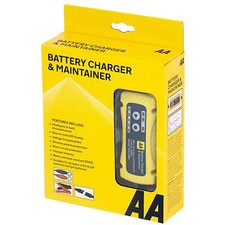 AA4956 Car Battery Charger Maintainer UK Plug Fully Automatic with Crocodile