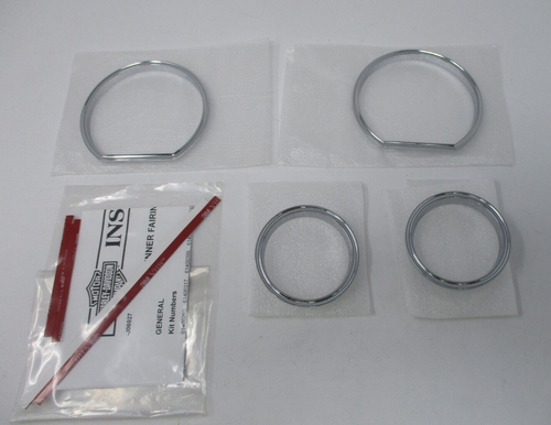 Harley-Davidson Chrome Defiance Collection Gauge Bezels 61400359 - Picture 2 of 7
