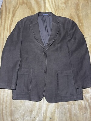 carte blanche blazer men 46 brown button down n4