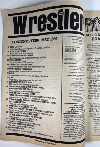 THE WRESTLER 2/86 Paul Orndorff HULK HOGAN Dusty Rhodes RIC FLAIR Scott Hall - Imagen 2 de 3