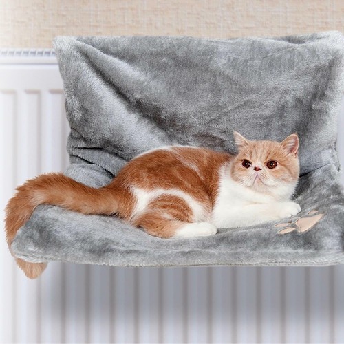 Gato Gatito Colgante Radiador Mascota Perro Cama Cálido Vellón Cuna Hamaca Felpa - Imagen 9 de 15