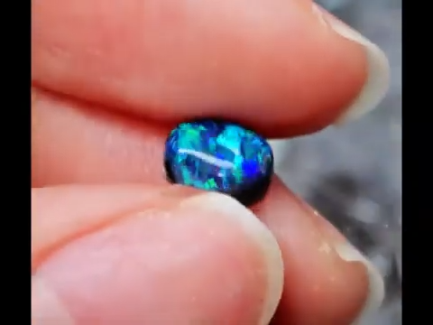 Raya Solen Lightning Ridge Black Opal 0.85ct - Video 1 of 1