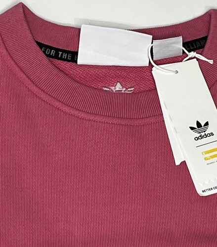 Adidas Pharrell Basic Crew Sweatshirt Gender Neutral Men Women Pink NWT Medium - Picture 3 of 9