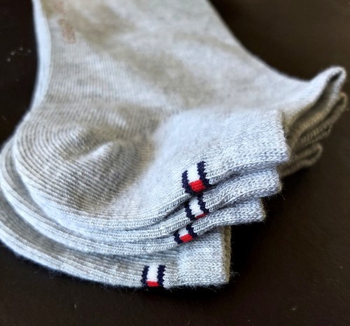 2 Pairs : Genuine TOMMY HILFIGER Grey Low Cut Trainer Socks UK 6-8 or 9-11 - Picture 2 of 7