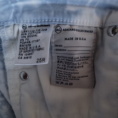 Adriano Goldschmied Women's Jeans 25R Stilt Cigarette Light Acid Wash Low Rise - Picture 9 of 12