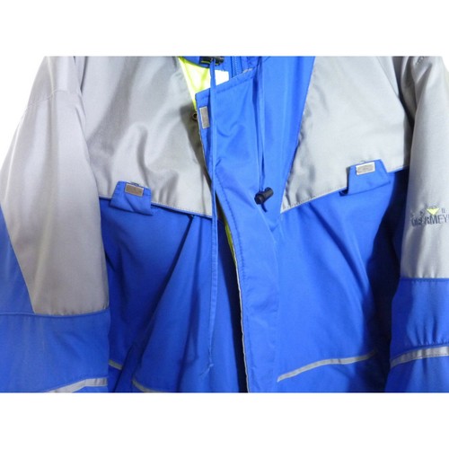 Vintage Obermeyer Ski Wear Mens Medium Jacket Colorblock Blue Gray, repaired - Bild 2 von 7