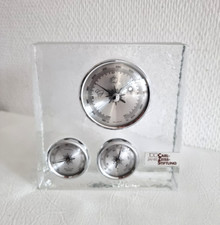 Wetterstation Glasblock Carl Zeiss Stiftung 100 Jahre Barometer Thermometer