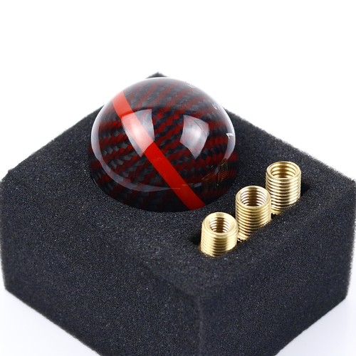 5 Speed Mugen Red+Black Carbon Fiber Red Shifter Shift Knob For Universal Car - Picture 3 of 3