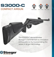 Stoeger S3000-C - .177 Cal/810 FPS Pellet Gun Airgun w/Fiber-Optic Sights