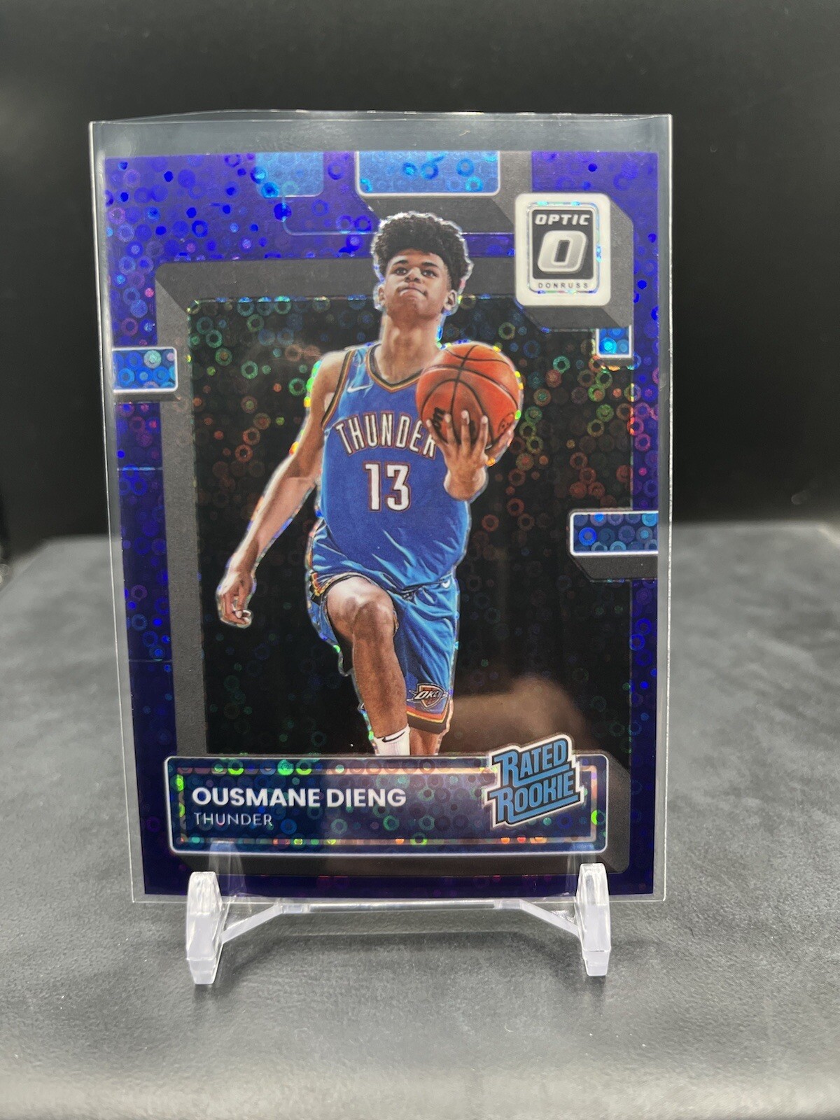 2022-23 Donruss Optic Rated RC OUSMANE DIENG Purple Fast Break  /99 Thunder #220