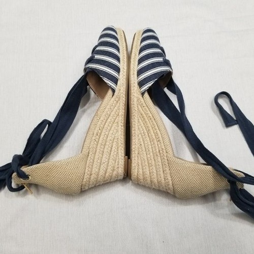Charter club espadrilles wedge nautical wrap ankle or tie by zipper 9 NWOB - Picture 4 of 10
