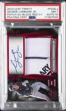 2023 LEAF TRINITY PATCH AUTOS BLACK-RED 1/1 GEORGE LOMBARD JR. 1/1 PSA 7 AUTO 10