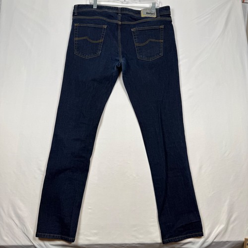 Morris Jeans Division 36x32 Mens Dark Wash Straight Leg Jeans - Picture 2 of 15