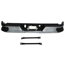 Chrome Rear Step Bumper Compatible with 2020-2024 Sierra Silverado 1500