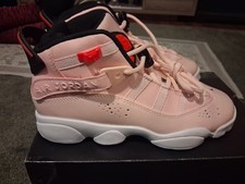 Nike Air Jordan 6 Anillos 'Atmosphere' Rosa Tenis Niño Pequeño Talla 5y
