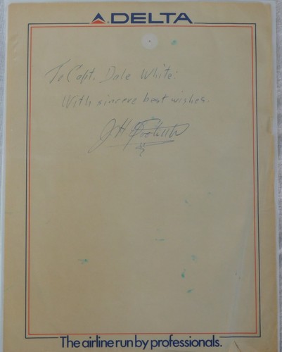 WWII Generale Jimmy H Doolittle Raiders Autografo Delta Airlines Pilot Paper - Foto 2 di 8