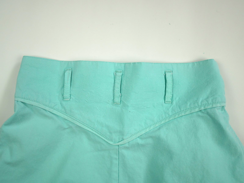 vintage 80s 90s womens high waist shorts blue corset bodice pants small xs 8 - Picture 7 of 10