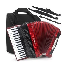 Horse Accordion, 34 Key 60 Bass Keyboard Accordions for Adults, Luxury Thicke...