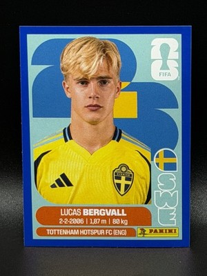 Lucas Bergvall SWE 8 2026 Panini FIFA World Cup Sticker BLUE US Edition