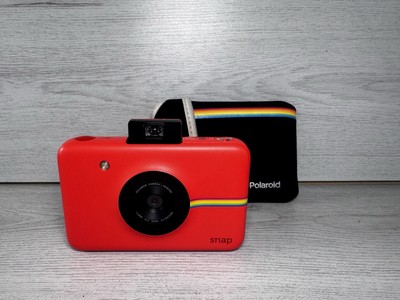 Zink Zero Ink Polaroid Snap Polspo1 Polaroid Snap Instant Digital Camera  RED Built In Printer Black