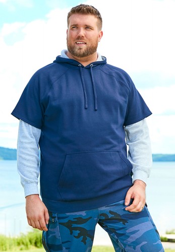 Boulder Creek by KingSize Men's Big & Tall Tall Thermal-Lined Layered Look - Picture 4 of 9