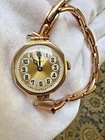 Elegant Rolex 1928 Vintage 9k gold Dress Watch Telephone Dial Art Deco VIDEO