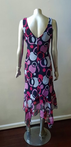 VESTIDO MIDI Y2K 90S GEOMÉTRICO ETÉREO COQUETA HADA CAPRICHO TIBURÓN MORDIDA DOBLADILLO 6 - Imagen 3 de 6