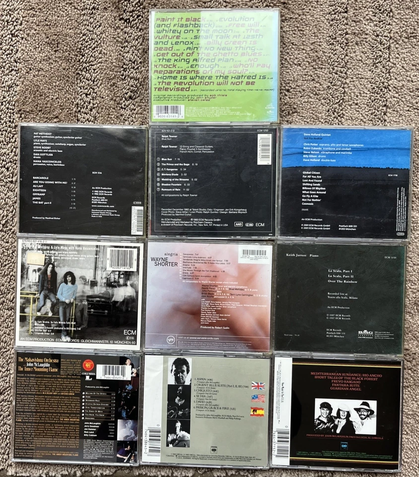 Jazz  Fusion Cd Lot of 10: Metheny/Mahavishnu/McLaughlin/Shorter/Jarrett/Towner Foto 2 de 4