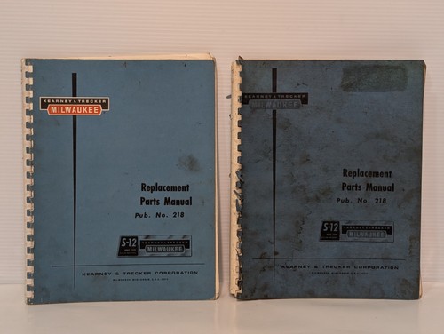 Kearney & Trecker Parts Manual 218 for Milwaukee S-12 Universal Milling Machine - Picture 4 of 8