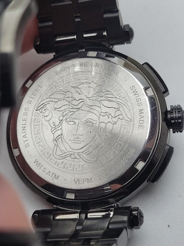 Versace Greca Chrono Black Ion-Plated Bracelet Watch | 45mm VEPM201002092486 - Bild 10 von 18